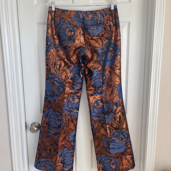 Anthropologie Leifsdottir Metallic Brocade Jacquard Trousers Sz 8 Worn Once - Picture 4 of 13